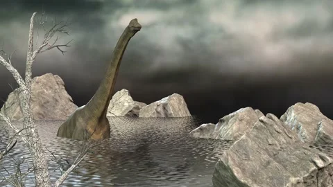 A huge dinosaur animation 4K Stock Footage 194869335