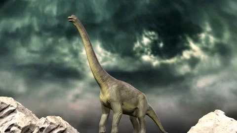 A huge dinosaur animation 4K Stock Footage 194870110
