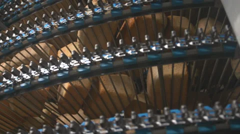 Huge drying for bread at the bakery Stock Footage 34270586