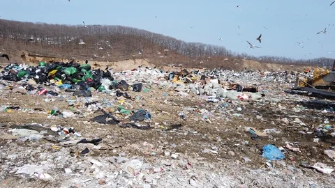 A huge dump of household waste. Stock Footage 126501031