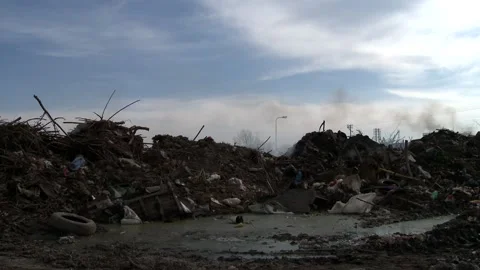 A huge dump with a lot of garbage 스톡 동영상 139283691