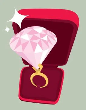 Huge engagement ring diamond 스톡 일러스트