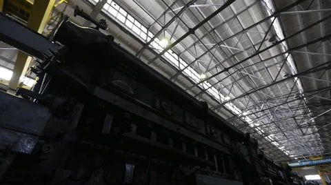 Huge engine in hangar Video stock 54273557