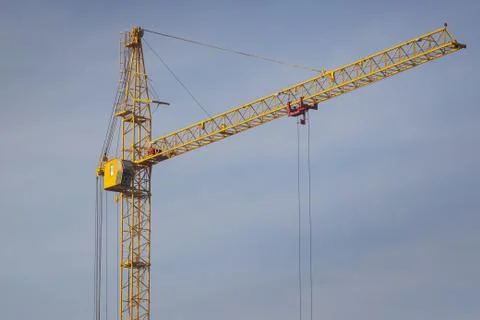Huge engineering tower crane Stock Photos