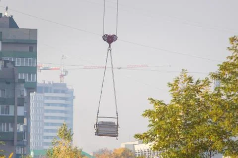 Huge engineering tower crane Foto stock