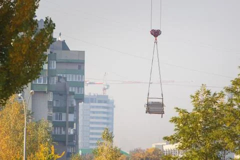 Huge engineering tower crane Stock Photos