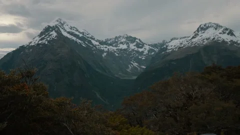 Huge Epic Mountain Range Video stock 140611035