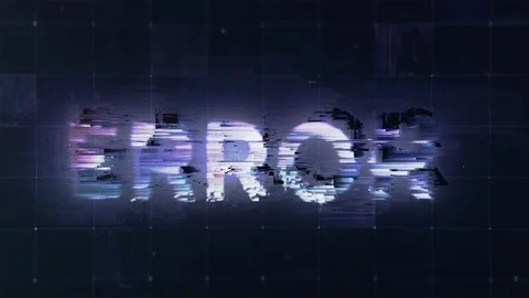 Huge Error text with glitch and noise effect on a dark tech background elements Stock Footage 122199884