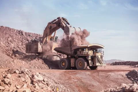 Huge Excavator. Mining Stock Photos