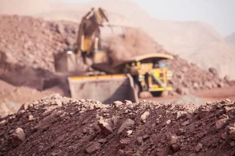 Huge Excavator. Mining Stock-Fotos