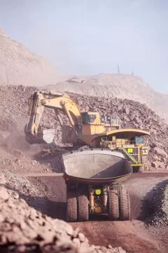 Huge Excavator. Mining Stock Photos