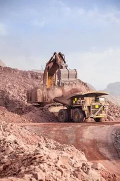 Huge Excavator. Mining Stock Photos
