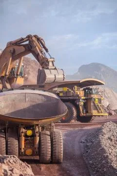 Huge Excavator. Mining Stock Photos