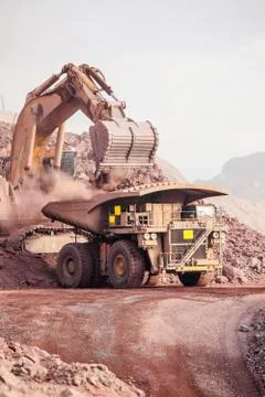 Huge Excavator. Mining Stock Photos