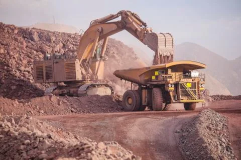 Huge Excavator. Mining Stock Photos