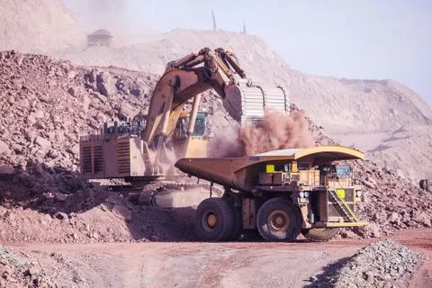 Huge Excavator. Mining Stock Photos