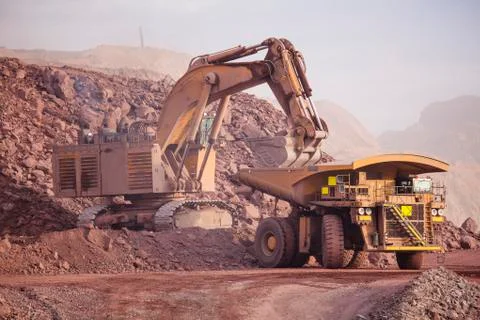 Huge Excavator. Mining Stock Photos