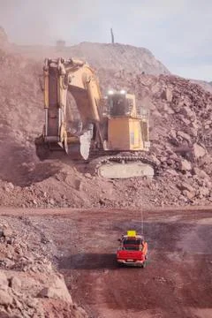 Huge Excavator. Mining Stock Photos