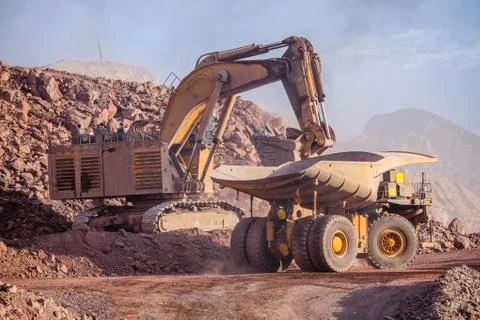 Huge Excavator. Mining Stock Photos