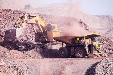 Huge Excavator. Mining Stock Photos
