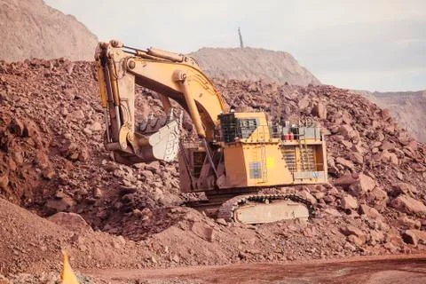 Huge Excavator. Mining Stock Photos
