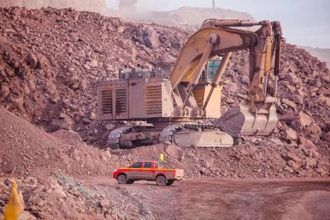 Huge Excavator. Mining Stock Photos