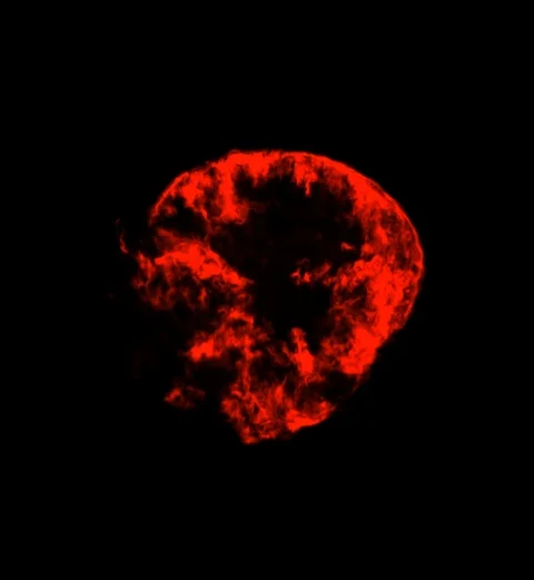 Huge fiery explosion towards camera Stock Footage 120804614