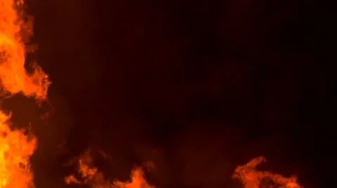 A huge fire burning, seamless loop Stock Footage