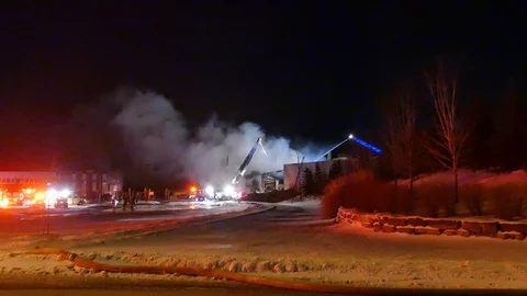 Huge fire scene Stock Footage 103625636