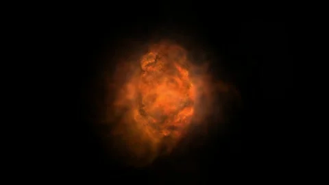Huge fireball simulating combustion Stock Footage 259475603