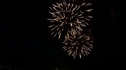 Huge fireworks Stock Footage 79025346