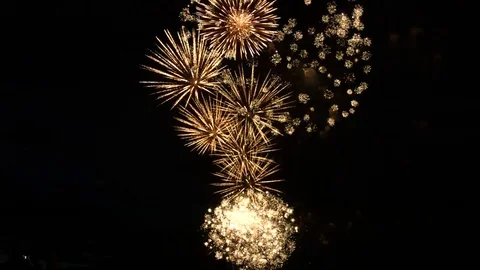 Huge fireworks Stock Footage 79025405