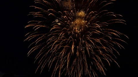 Huge fireworks Stock Footage 79025419