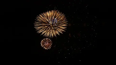 Huge fireworks Stock Footage 79025446