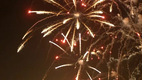 Huge fireworks Stock Footage 79025467
