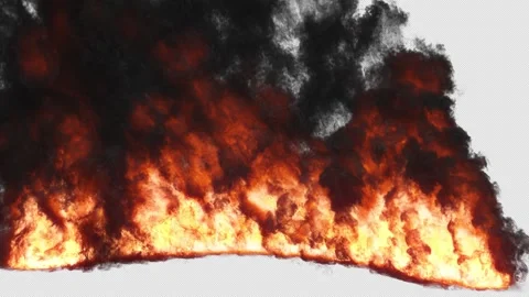 Huge flame of burning fuel with black smoke. Stock Footage 245318872
