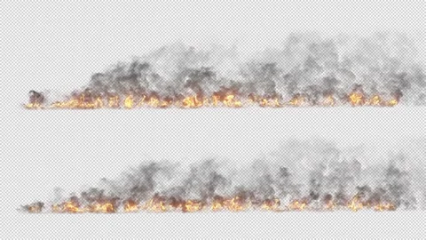 Huge flames of a burning surface with black smoke. Stock Footage 300476241