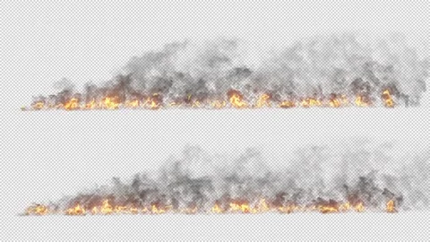 Huge flames of a burning surface with black smoke. Stock Footage 300497562