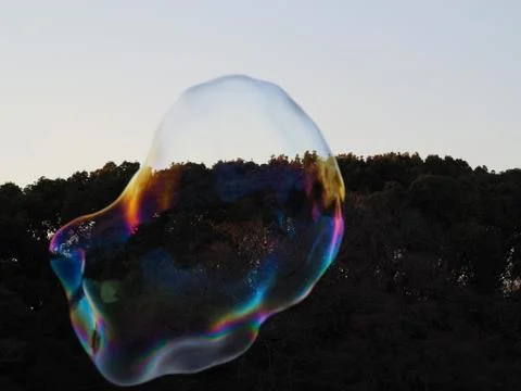 A huge floating bubble about to burst... Stock Photos
