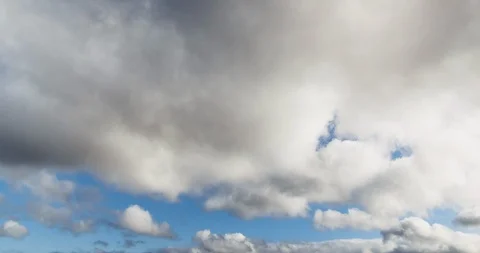 Huge Fluffy Clouds Sunset Timelapse 4K Stock Footage 113912871