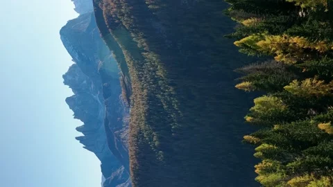 Huge forest area, in the center of large mountain ranges. Stock Footage 225724506