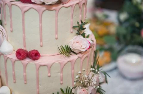 A huge four layer wedding cake 9676. Stock Photos