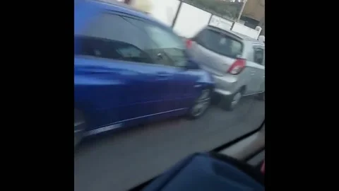 Huge fuel queue in Sri Lanka Stock Footage 201233264