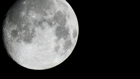 Huge Full Moon Covered By Dark Clouds 스톡 동영상 128659825