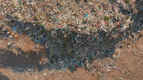 The huge garbage dump, the ecological disaster of our planet. Stock Footage 114071402