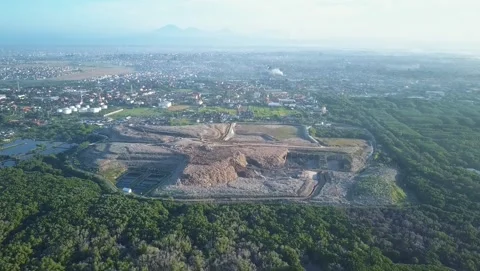 A huge garbage dump. Stock Footage 131144558