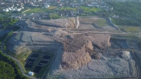A huge garbage dump. Stock Footage 131332399