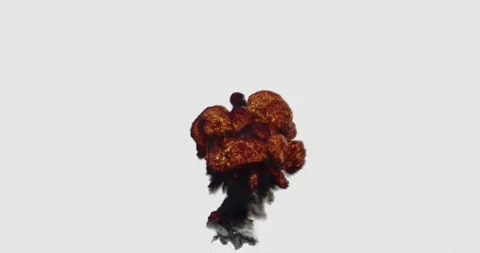 Huge Gas explosion VFX on transparent background Stock Footage 249943704