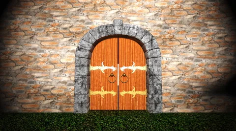 Huge gates open Stock Footage 50605221