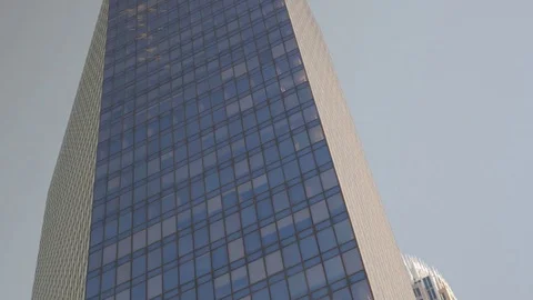 Huge Glass Skyscraper Tilt Video stock 73869764